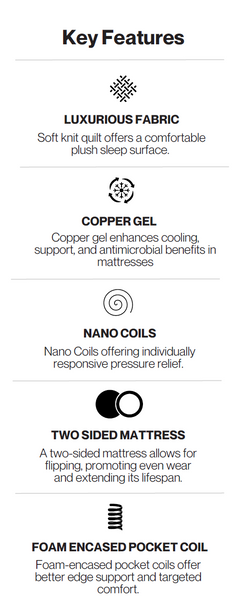 Double Life Copper Euro Top Mattress