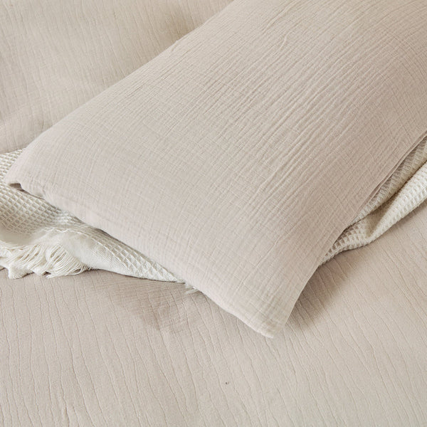 Crinkle Duvet Cover Set - 3 Colors Options