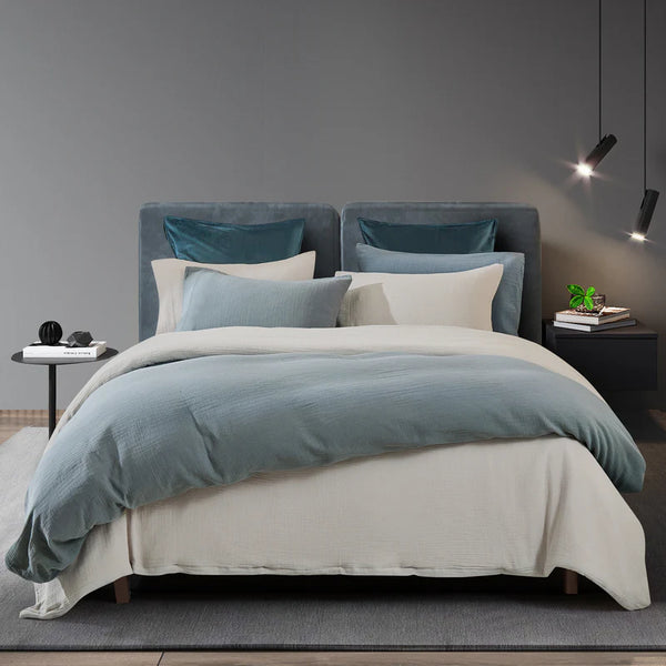 Crinkle Duvet Cover Set - 3 Colors Options