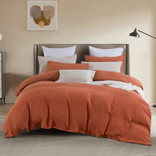 Crinkle Duvet Cover Set - 3 Colors Options