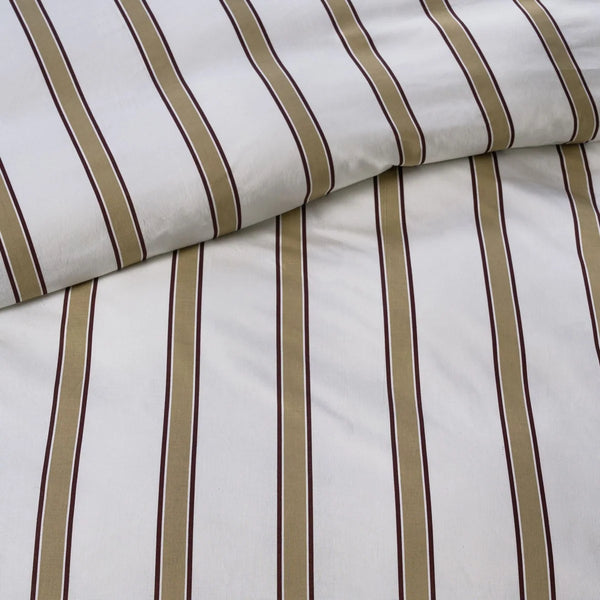Dune Ivory Duvet Cover With Tan And Burgundy Stripes