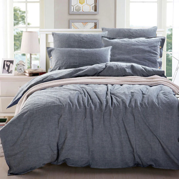 Chambray Duvet Cover Set - 2 Color Options