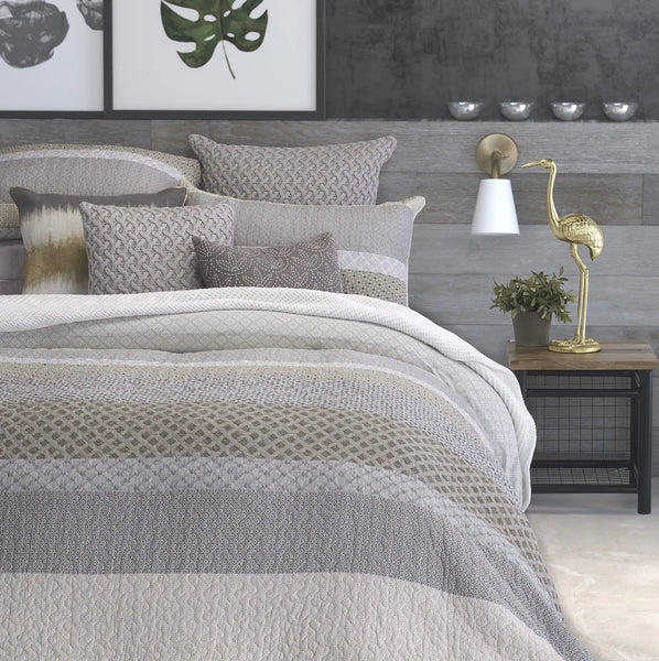 Ethan Modern Look Grey & Taupe Quilt