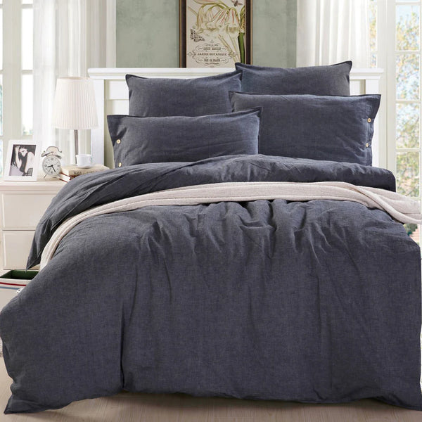 Chambray Duvet Cover Set - 2 Color Options