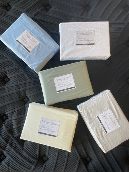 Organic Cotton Sheet Sets - 6 Color Options